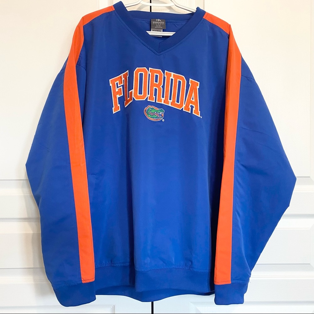 Florida Gators Long Sleeve V-Neck Pullover Golf Jacket Windbreaker NCAA Mens XL